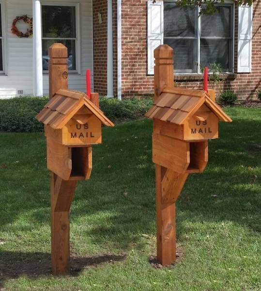 Cedar Mailbox Posts