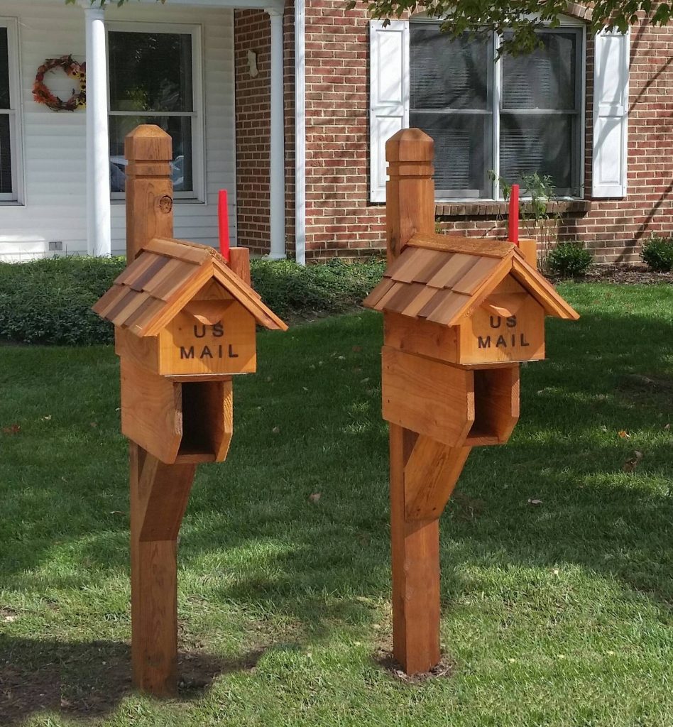 Metal mailbox with paper holder picture
