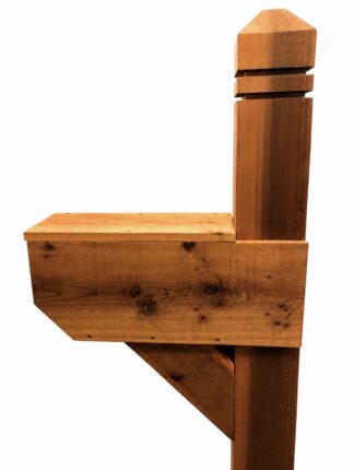 Decorative 6x6 Cedar Mailbox Post with Paper Box
