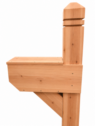Decorative 6x6 Cedar Mailbox Post with Paper Box